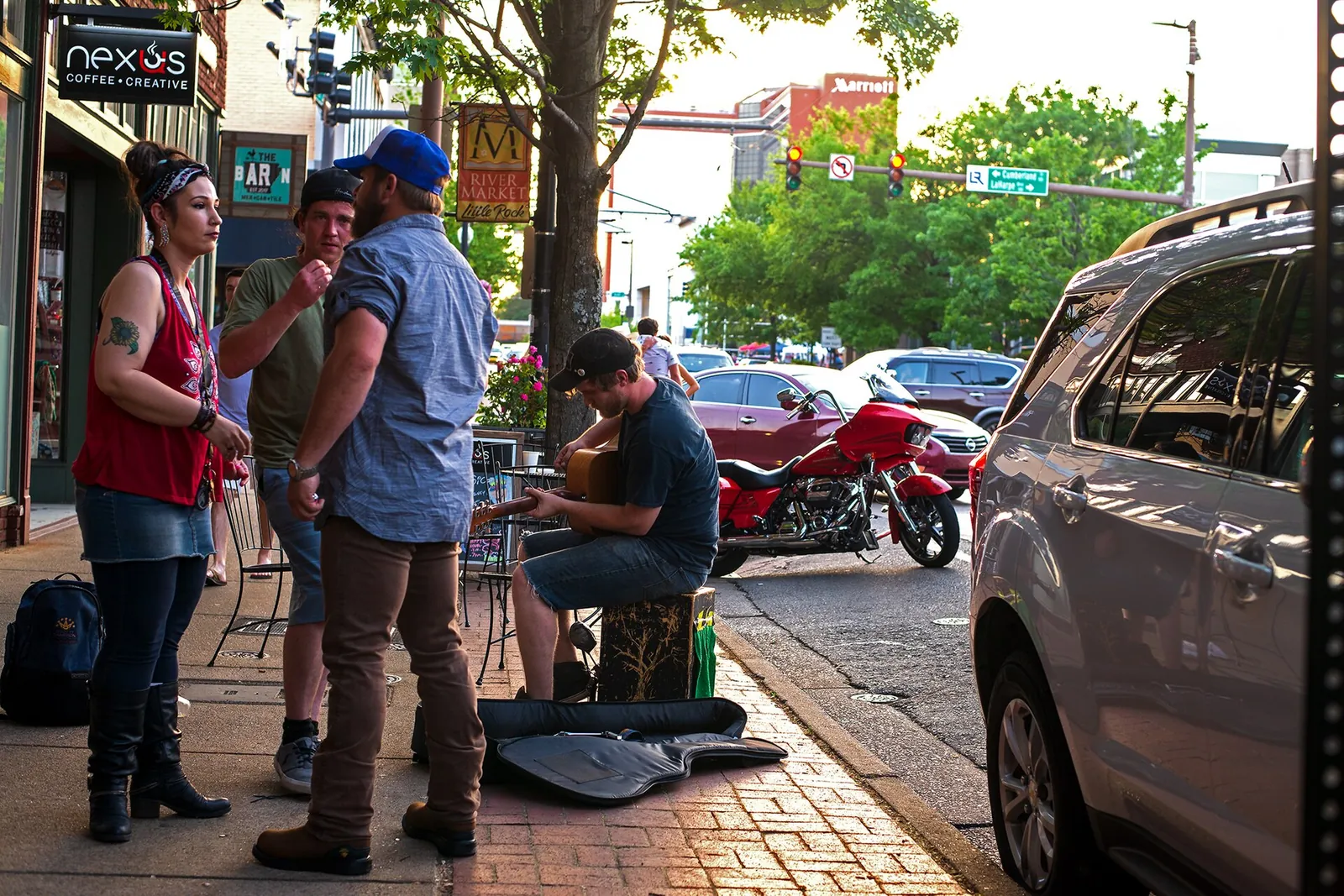 A community scene in Arkansas